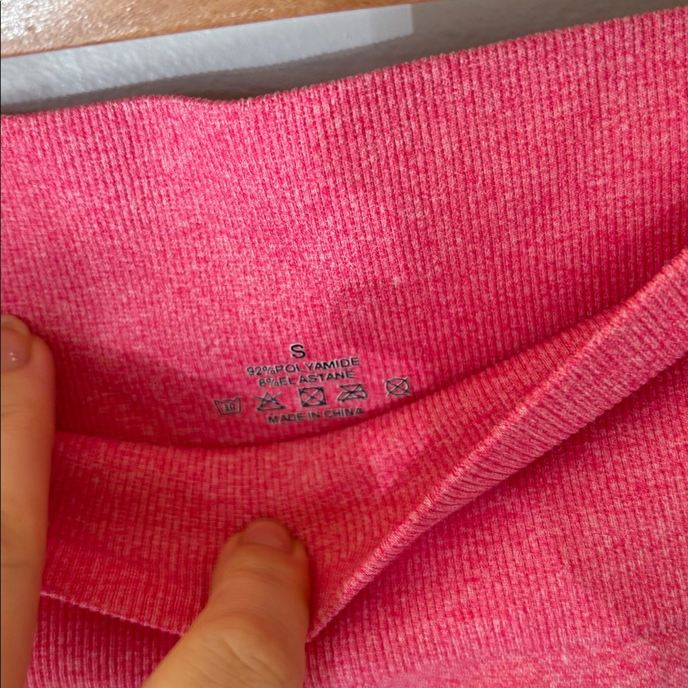 Pink Workout Set Size Small Sports Bra & Leggings Yoga Outfit - Picture 9 of 9